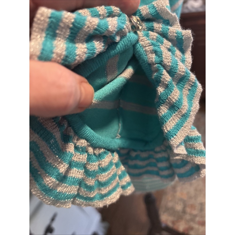 Belldini‎ Los Angeles Boutique NWT Teal And Silver  Sweater Sz Small. Mermaid. - Picture 5 of 12